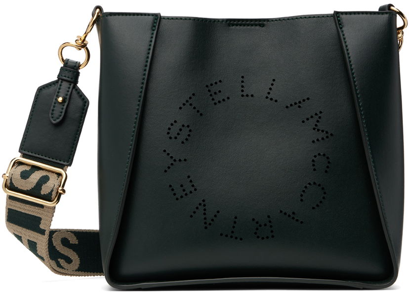 Mulepose Stella McCartney Stella McCartney Logo Crossbody Bag Grøn | 700073W8542