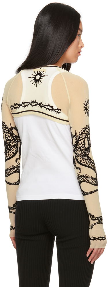 T-shirt Jean Paul Gaultier Off-White 'Safe Sex' Cardigan Beige | 23/15-F-TO120I-T001-63, 2