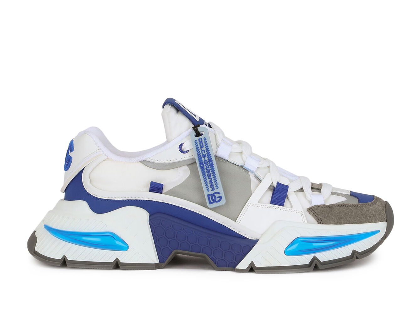 Sneakers og sko Dolce & Gabbana Mixed-Material Airmaster White Grey Blue Blå | CS1984AY3378P021, 0