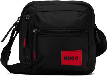 Skuldertaske BOSS HUGO Logo Patch Crossbody Bag Sort | 50535643, 0