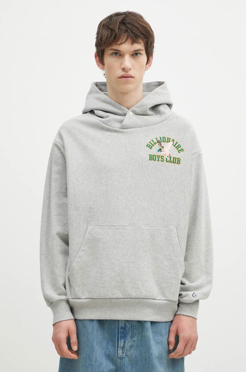 Sweatshirt BILLIONAIRE BOYS CLUB Duck Varsity Embroidered Popover Hoodie Grå | B24451
