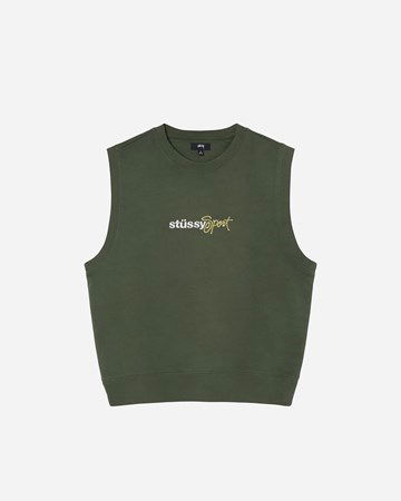 Sweater Stüssy Sport Fleece Vest Grøn | 118489-0401, 0