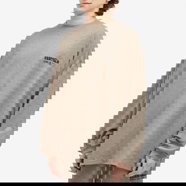 T-shirt Fear of God Core Logo Jersey Long Sleeve T-Shirt Beige | 125HO244379F, 2