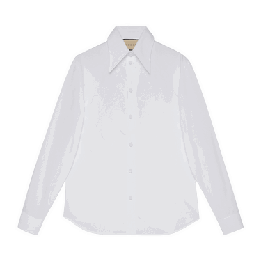 Skjorte Gucci Poplin Shirt Hvid | 715840 ZAK76 9000, 0