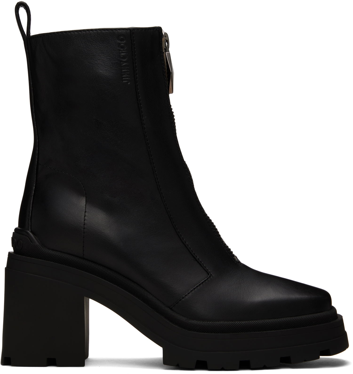Skopleje Jimmy Choo Jimmy Choo Eugenie 80 Leather Boots Sort | EUGENIE 80 SQM, 0