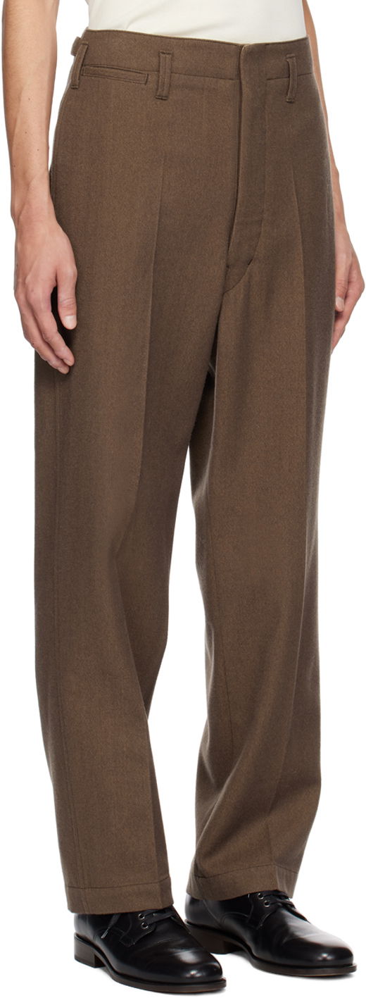 Bukser LEMAIRE LEMAIRE Maxi Trousers Brun | PA1048 LF1108, 1