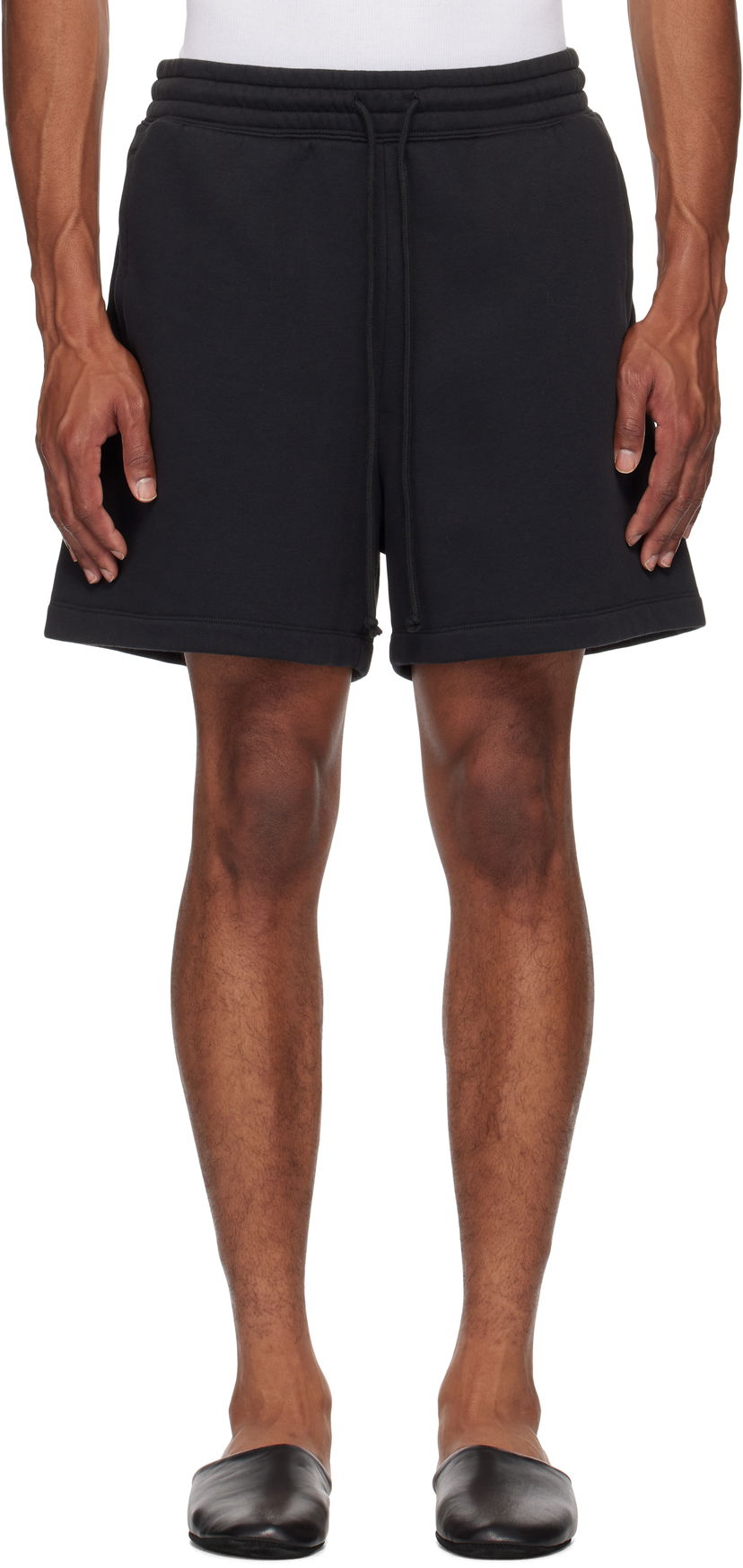 Shorts SKIMS SKIMS Cotton Fleece Relaxed Shorts Sort | BO-SHO-5340M