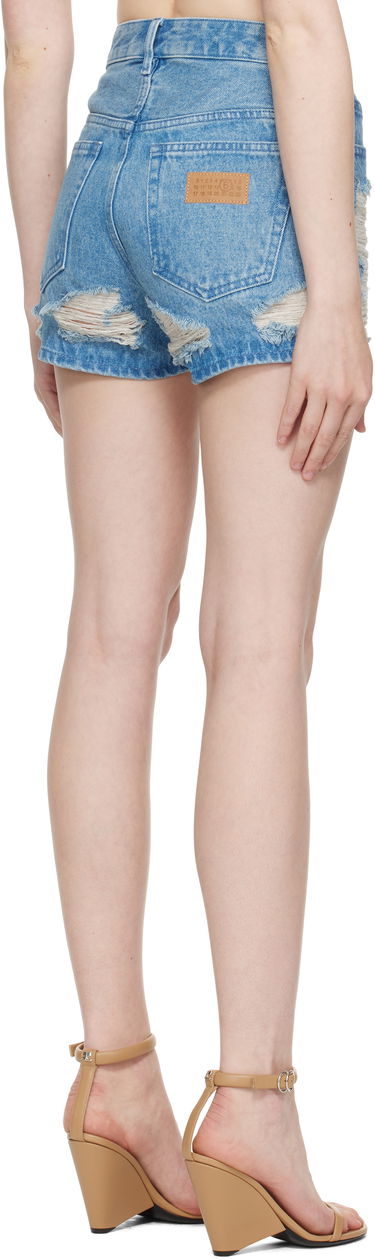 Shorts Maison Margiela MM6 Maison Margiela Distressed Denim Shorts Blå | S62MU0069 M30018, 2