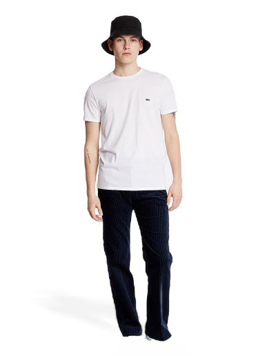 T-shirt Lacoste Pima Tee Hvid | TH6709 00 001