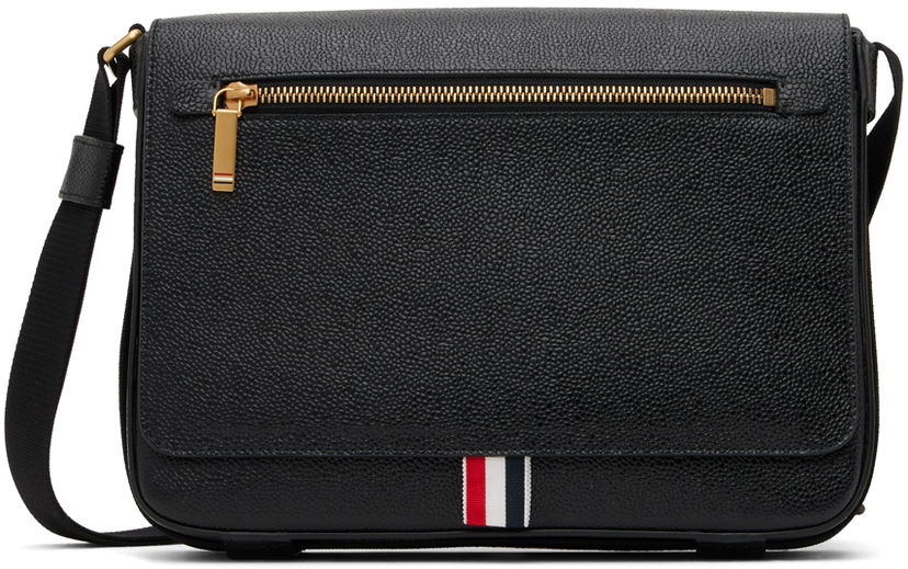 Skuldertaske Thom Browne Thom Browne Reporter Bag Sort | MAG143B-00198