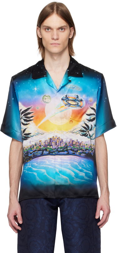 Skjorte Casablanca Casablanca 'La Prémonition' Print Silk Shirt Flerfarvet | U-MS25-SH-003-04, 0