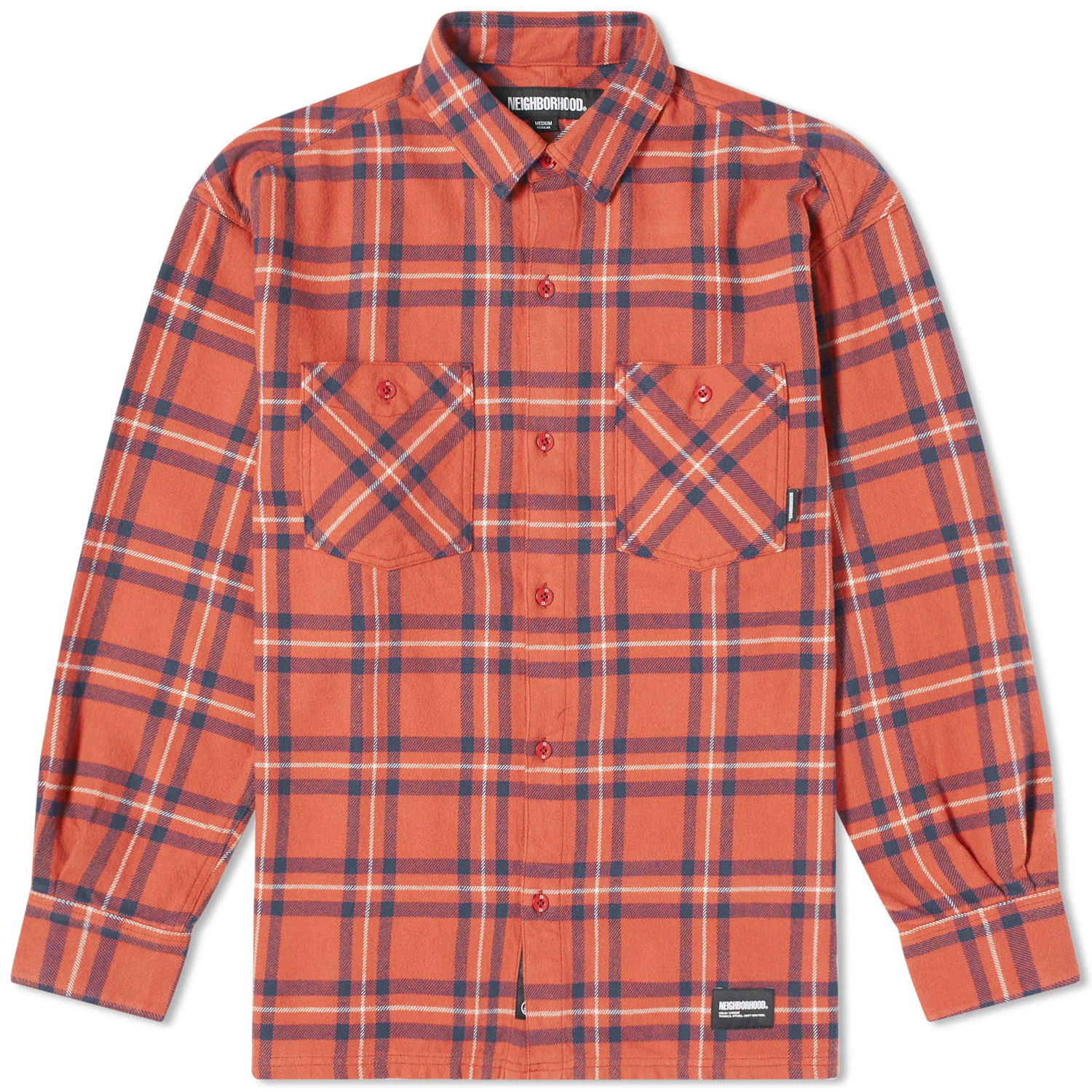 Skjorte Neighborhood Tartan Check Shirt Rød | 232BENH-SHM02-RE, 0