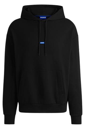 Sweatshirt BOSS HUGO Cotton-Terry Hoodie Sort | 50522374