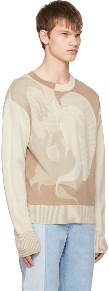 Sweater Feng Chen Wang Feng Chen Wang Phoenix Sweater Beige | FUS15KT01B, 1