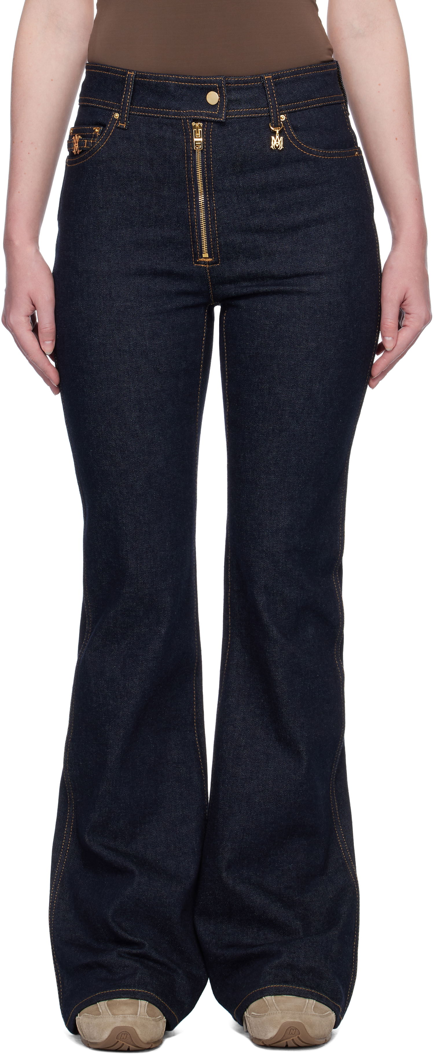 Jeans AMIRI AMIRI Zip Up Flare Jeans Blå | AWDNFR1016, 0