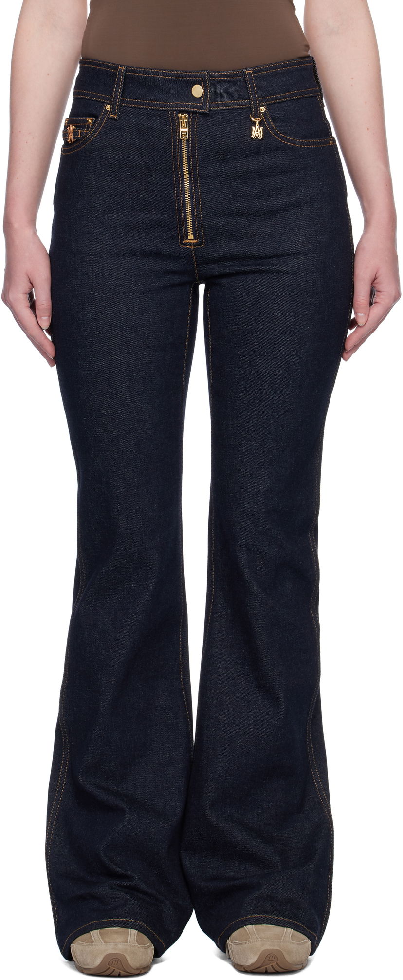 Jeans AMIRI AMIRI Zip Up Flare Jeans Blå | AWDNFR1016