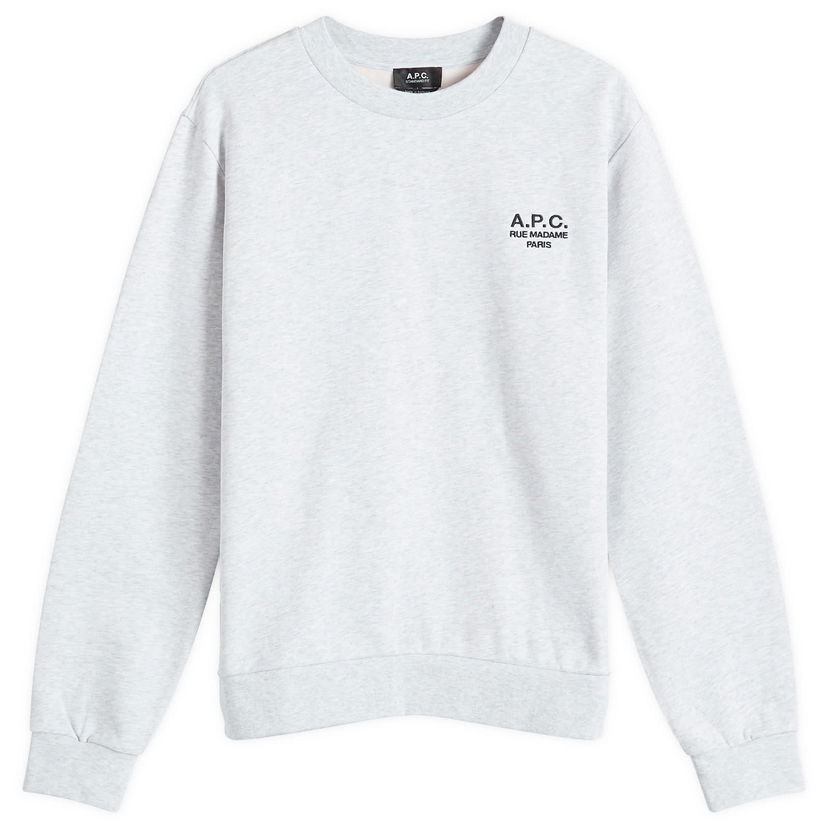 Sweatshirt A.P.C. Rue Madame Logo Crew Sweat Hvid | COHBV-M27913-TPN