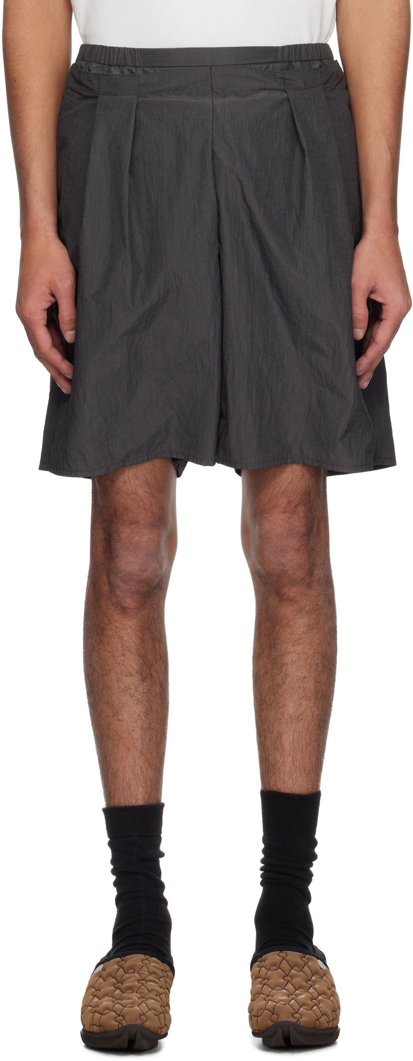 Shorts ADER ERROR ADER error 0202 Pleated Shorts Grå | BO01SSBT0202DR