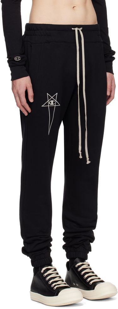 Joggingbukser Rick Owens Rick Owens Champion Edition Joggers Sort | CM01E1685 CHFE FELPA, 1