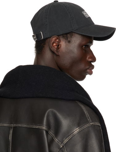Kasket GANNI GANNI Embroidered Logo Baseball Cap Sort | A6300, 4