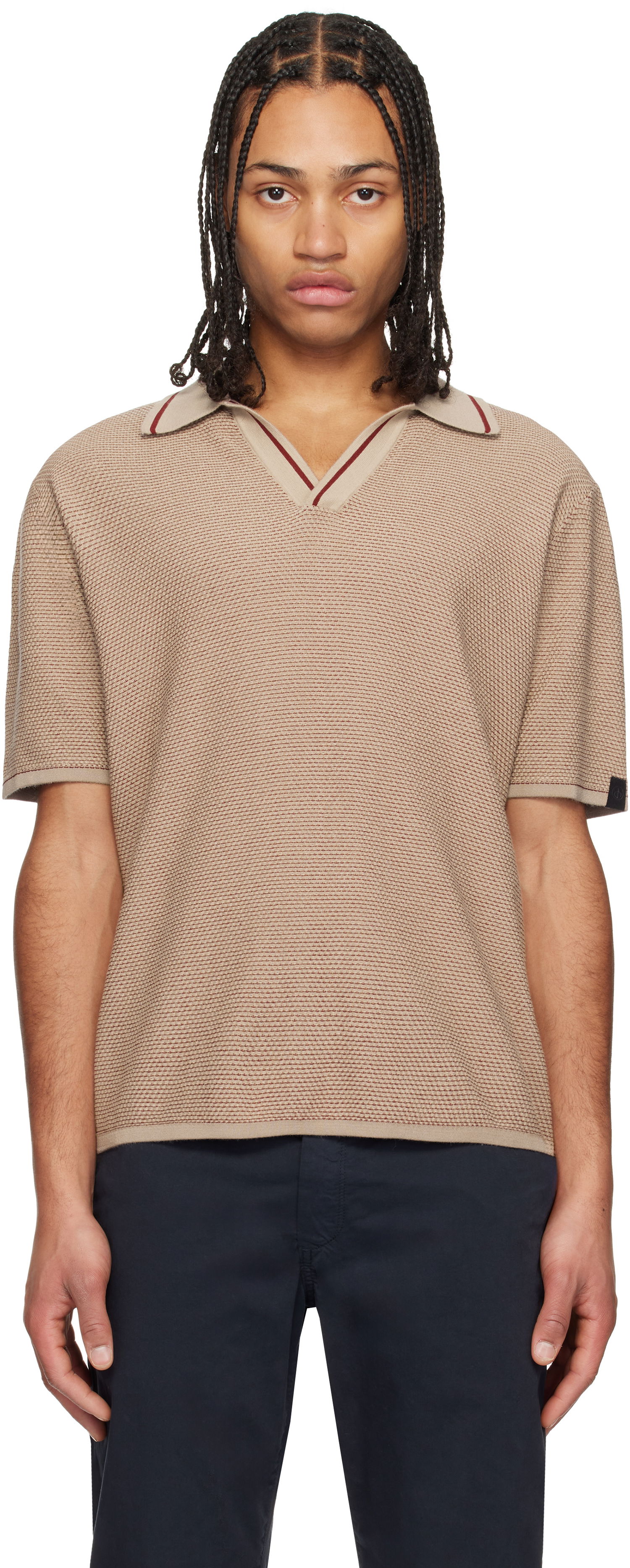 Polo skjorte rag & bone Rag & Bone Harvey Jonny Collar Polo Beige | MBS24H041BC41, 0