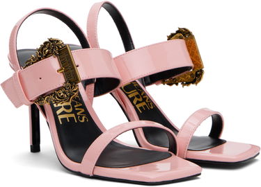 Sneakers og sko Versace Versace Jeans Couture Baroque Buckle Emily Heeled Sandals Lyserød | E78VA3S71_EZS190, 3