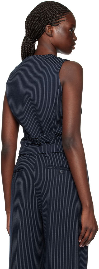 Vest rag & bone Priya Pinstripe Vest Blå | WAC23HT044LC44, 2