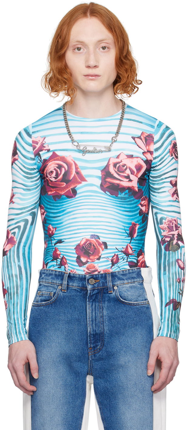 T-shirt Jean Paul Gaultier Floral Long Sleeve T-Shirt Flerfarvet | 24/25-U-TO186-J551-503001