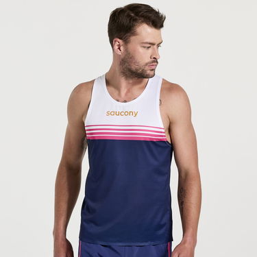 Tanktop Saucony Elite Singlet Blå | SAM800320-SD, 1