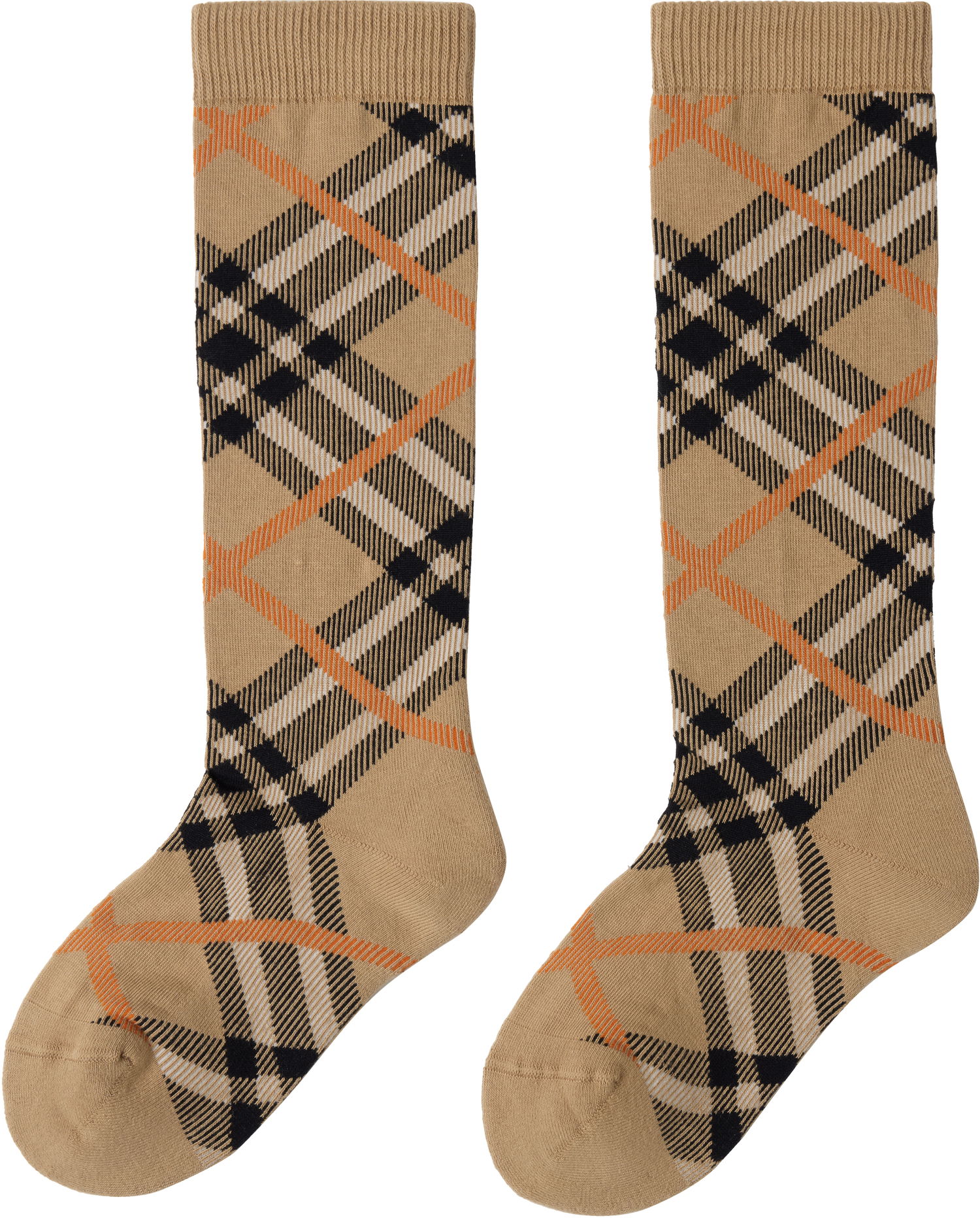 Sokker Burberry Burberry Check Cotton Blend Knee-High Socks Beige | 8108517, 1