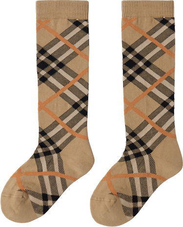 Sokker Burberry Burberry Check Cotton Blend Knee-High Socks Beige | 8108517, 1
