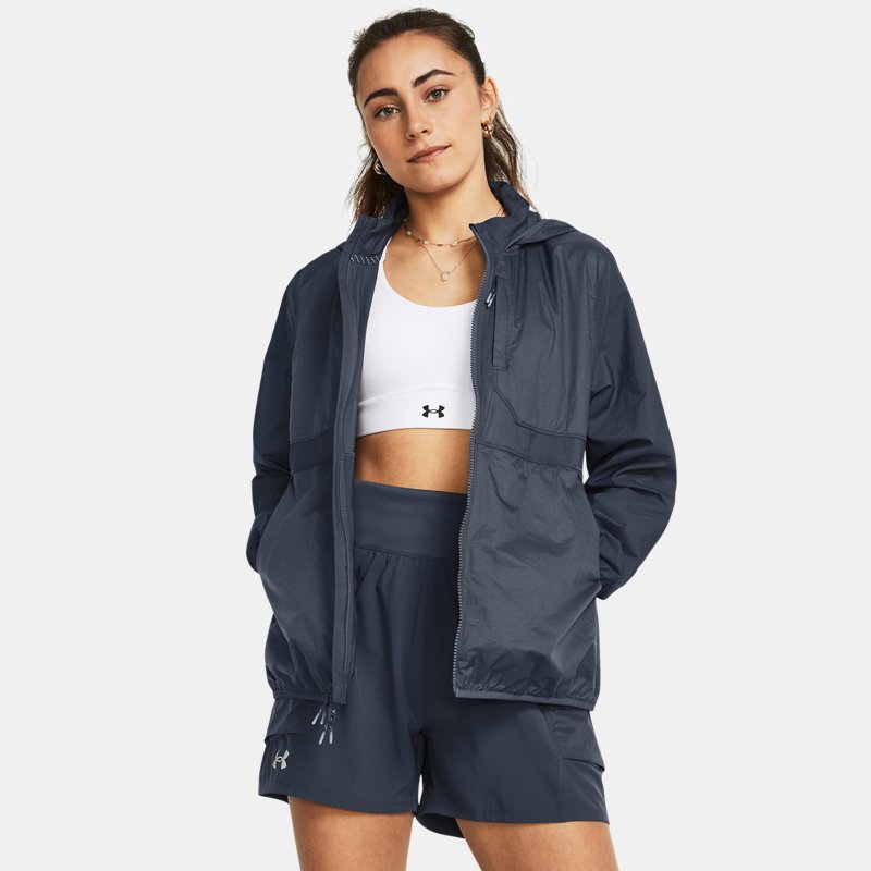 Vindjakke Under Armour Lightweight Running Jacket With Zipper Blå | 1383358-044, 0