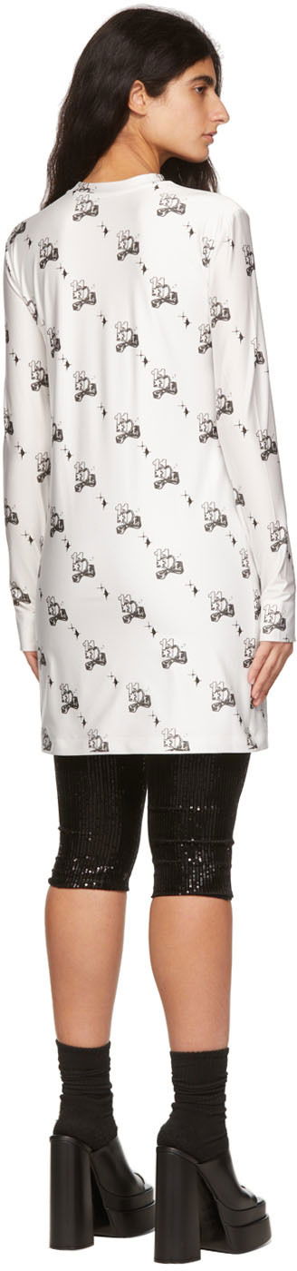 Kjole We11done Printed Mini Dress Hvid | WD-TO1-22-572-W-WH, 2