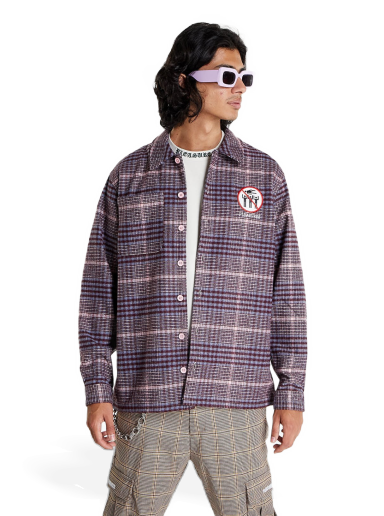Skjorte Pleasures Surfing Flannel Lyserød | P22F027 PINK