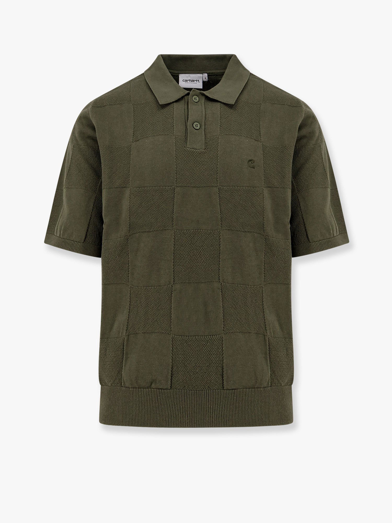 Polo skjorte Carhartt WIP Carhartt WIP Checker Knitted Polo Shirt Grøn | I034535667XX, 0
