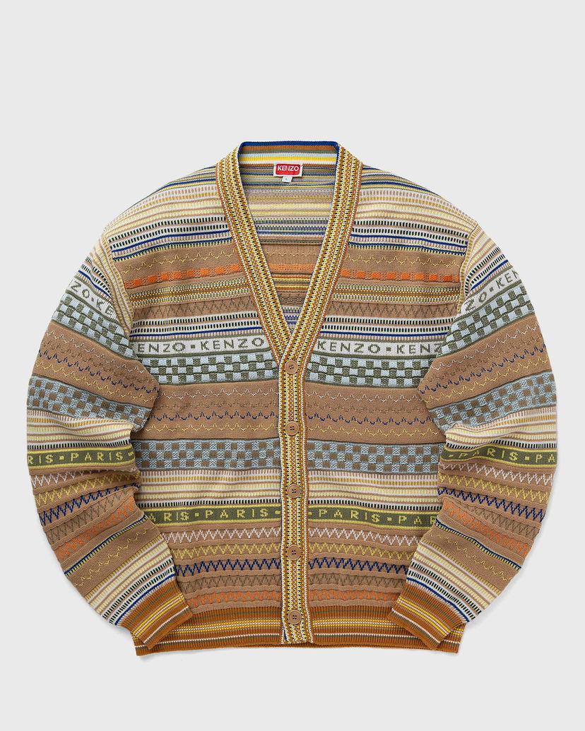 Sweater KENZO FAIRISLE CARDIGAN Zippers & Cardigans Beige | FE55CA4413CC.12