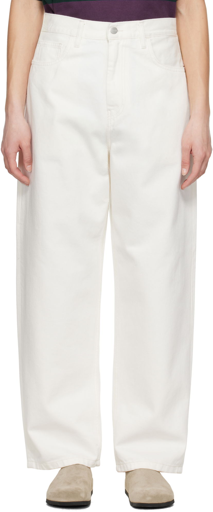 Jeans Carhartt WIP Brandon Loose-Fit Jeans Hvid | I031918 0202