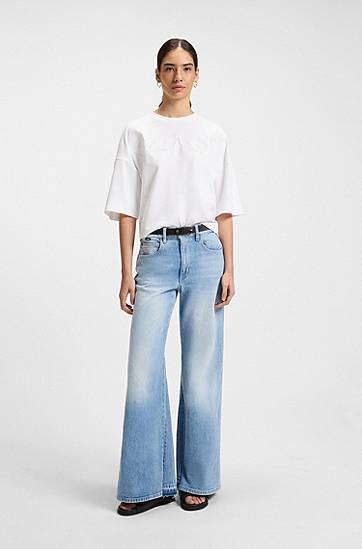 T-shirt BOSS T-Shirt with Embroidered Details Hvid | 50541328, 1