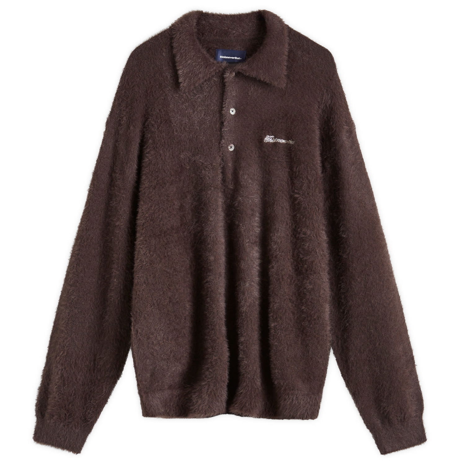 Sweater thisisneverthat Knit Polo Shirt Brun | TN243KKNPK08-BRN, 0