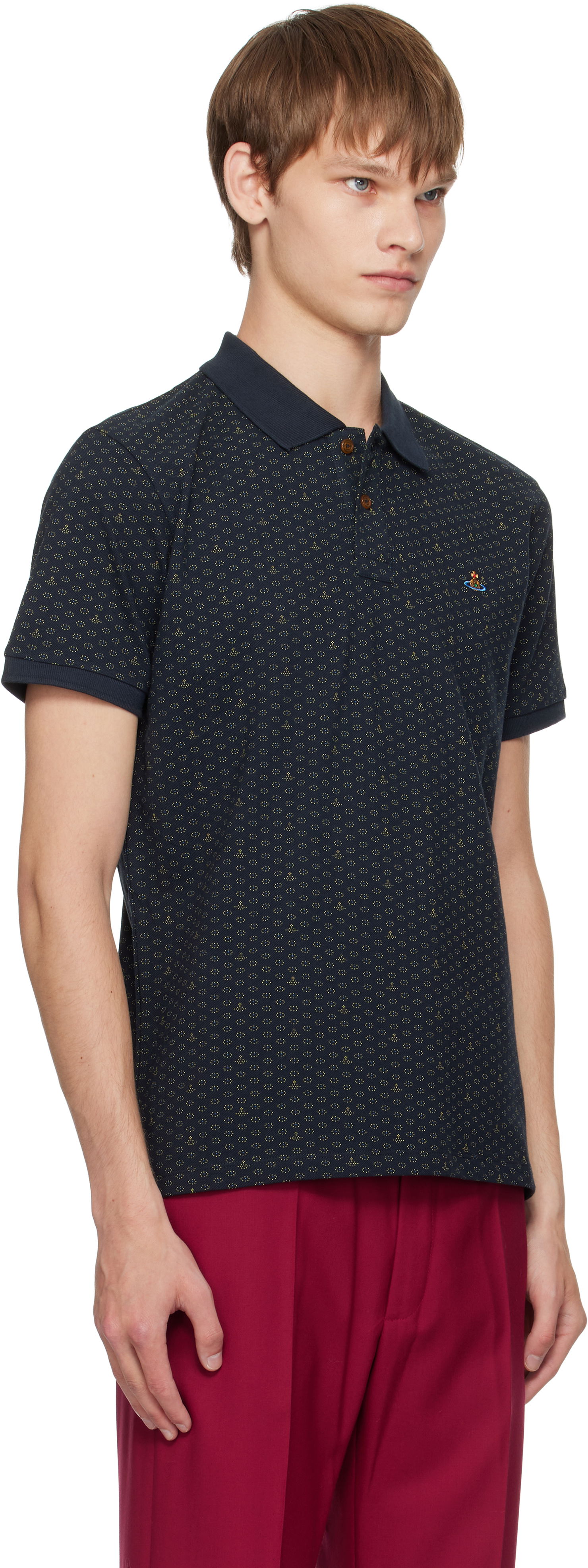 Polo skjorte Vivienne Westwood Vivienne Westwood Classic Polo Mørkeblå | 2H01000P-J009Q-, 1