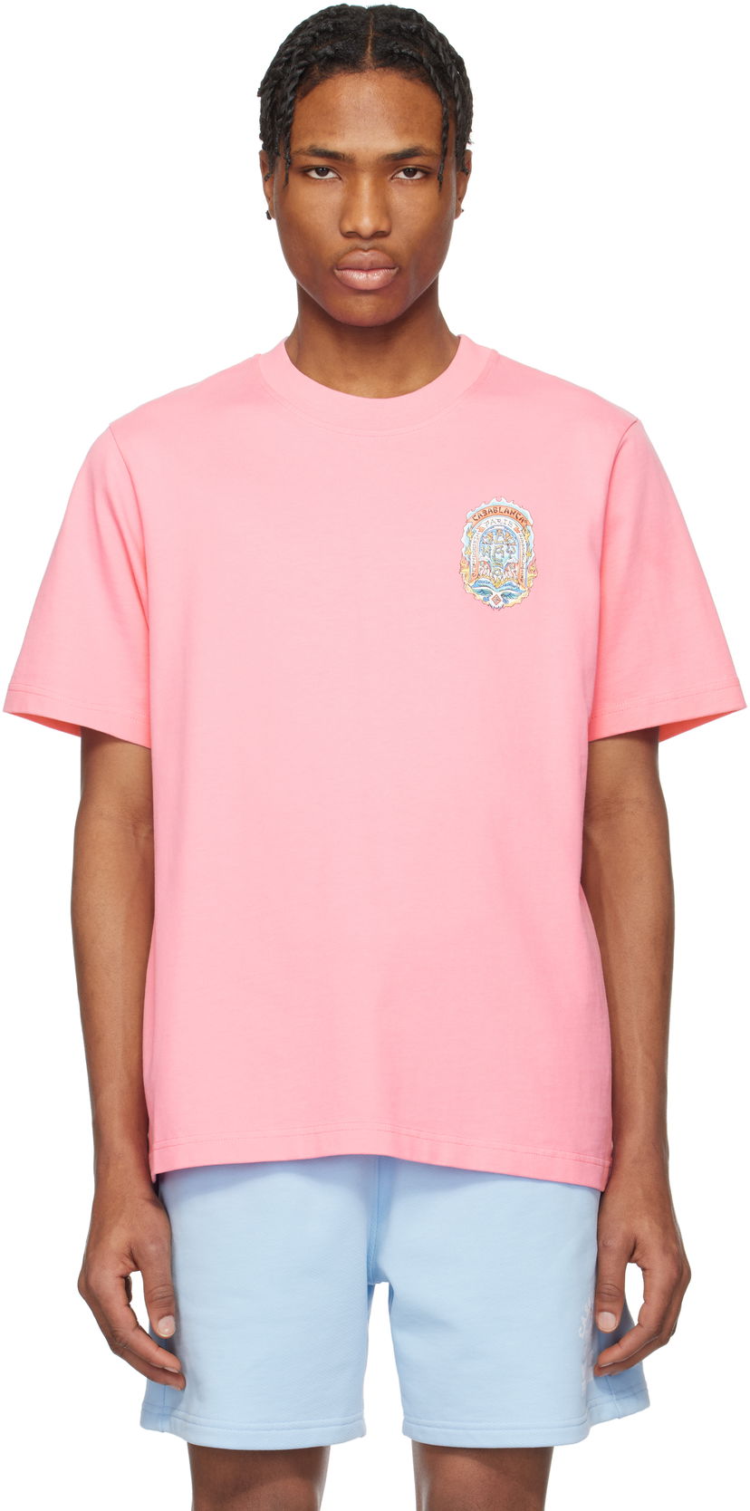 T-shirt Casablanca Casablanca Casa Way Skate T-Shirt Lyserød | MS25-JTS-001-07