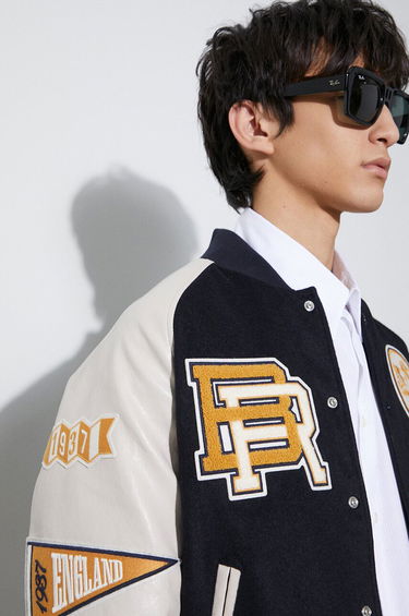Bomberjakke Baracuta Baracuta Varsity Wool Blend Bomber Jacket Mørkeblå | BRCPS0996, 6