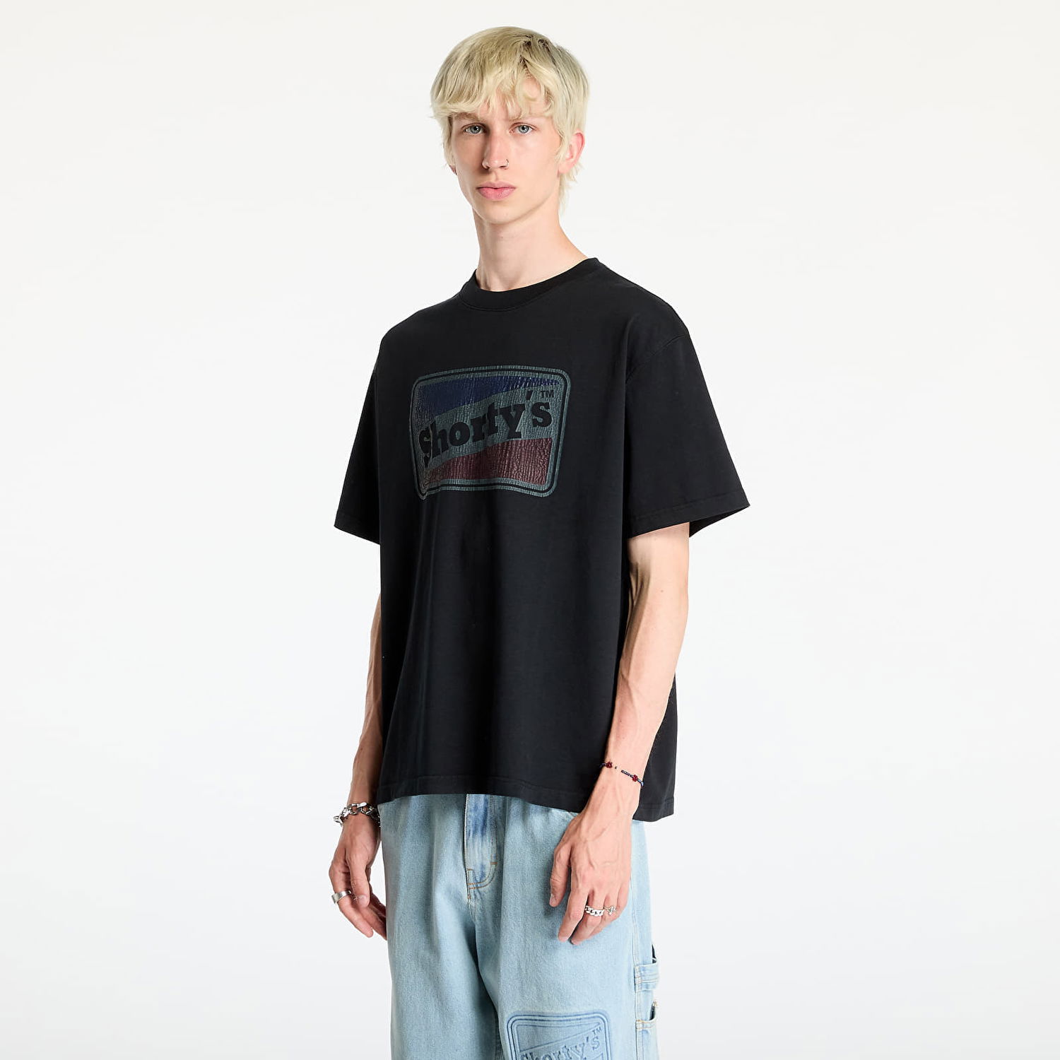T-shirt Pleasures Box Logo Heavyweight T-Shirt Black Sort | P24F002 BLACK, 0