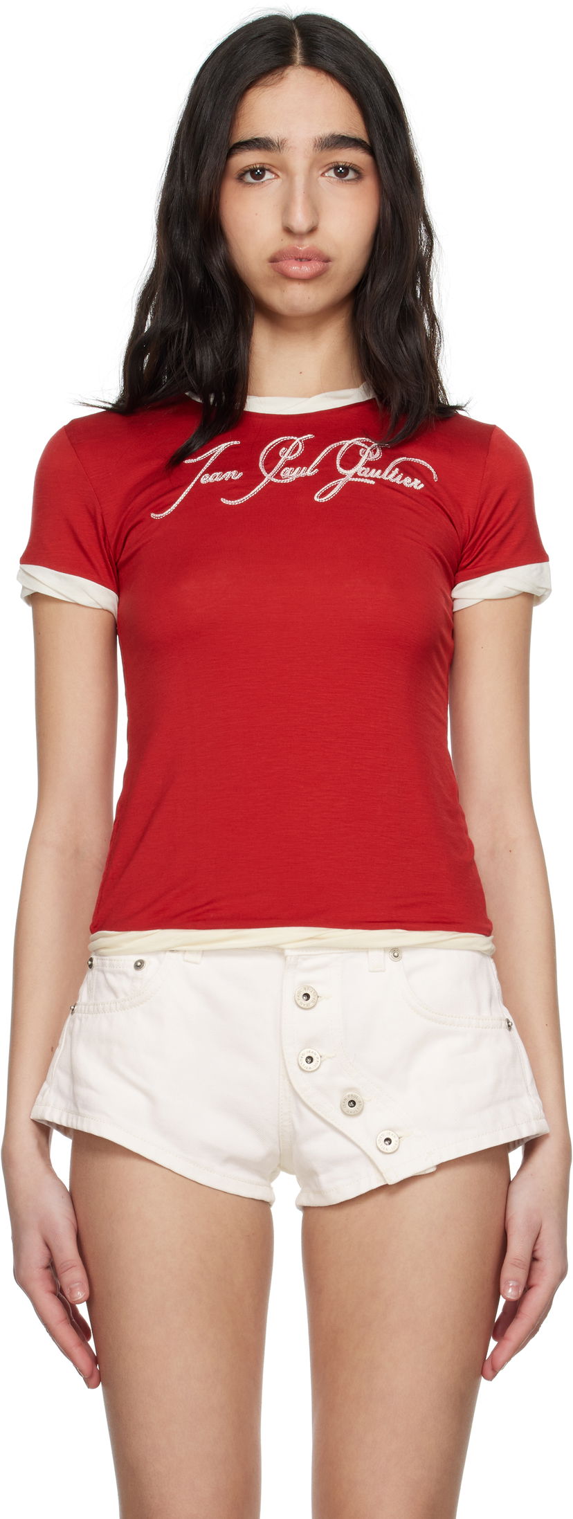 T-shirt Jean Paul Gaultier Jean Paul Gaultier 'The Tattoo' T-Shirt Rød | 25/34-F-TS111I-J089-3003