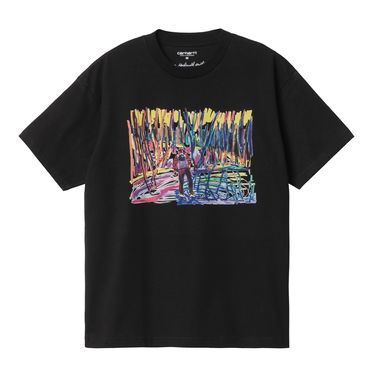 T-shirt Carhartt WIP Ollie Mac Icy Lake T-Shirt Sort | I032408_89_XX, 5