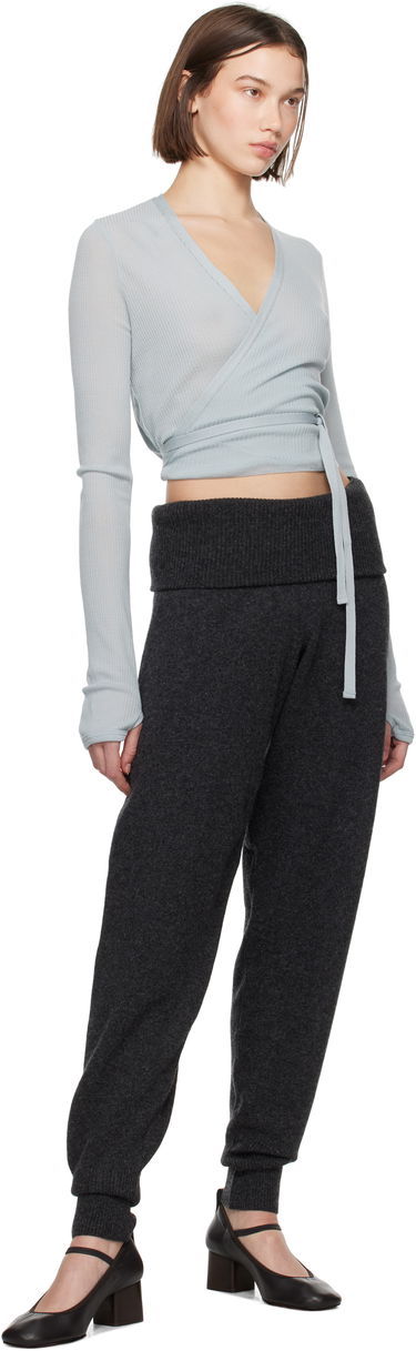 T-shirt LEMAIRE Wrapover Ribbed Cardigan Blå | TO1281 LK1032, 3