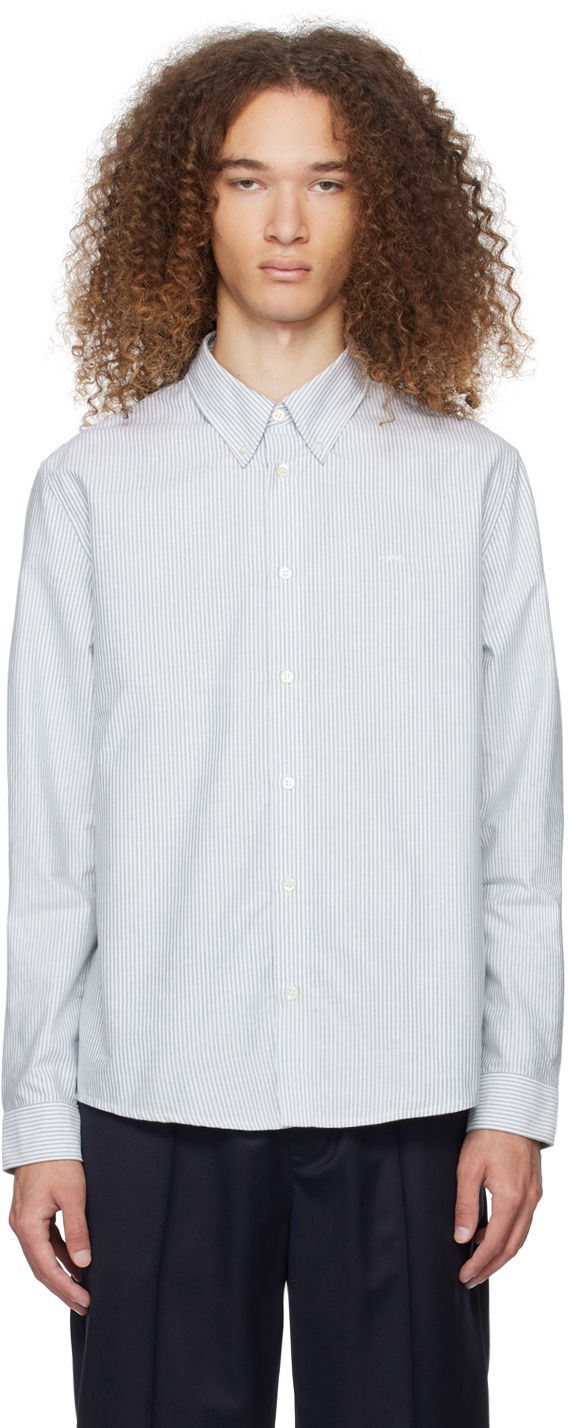 Skjorte A.P.C. Greg Shirt Turkis | COGUH-H12499, 0