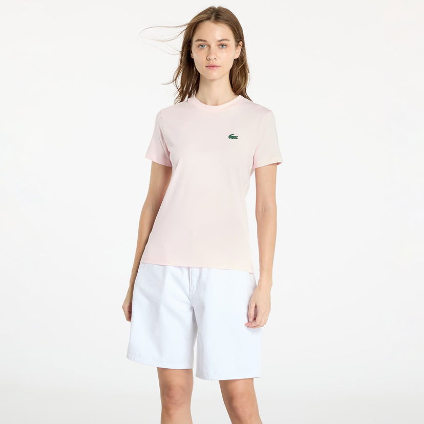 T-shirt Lacoste Turtle Neck Tee-Shirt Flamingo Beige | TF9246 T03