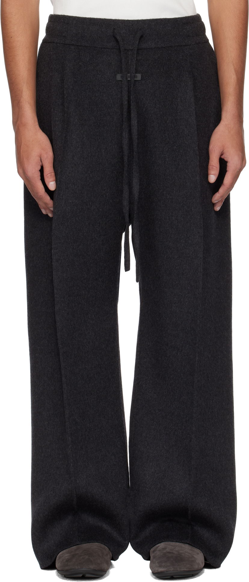 Joggingbukser Fear of God Fear of God Drawstring Wide Leg Trousers Grå | FGE240-4071DWC