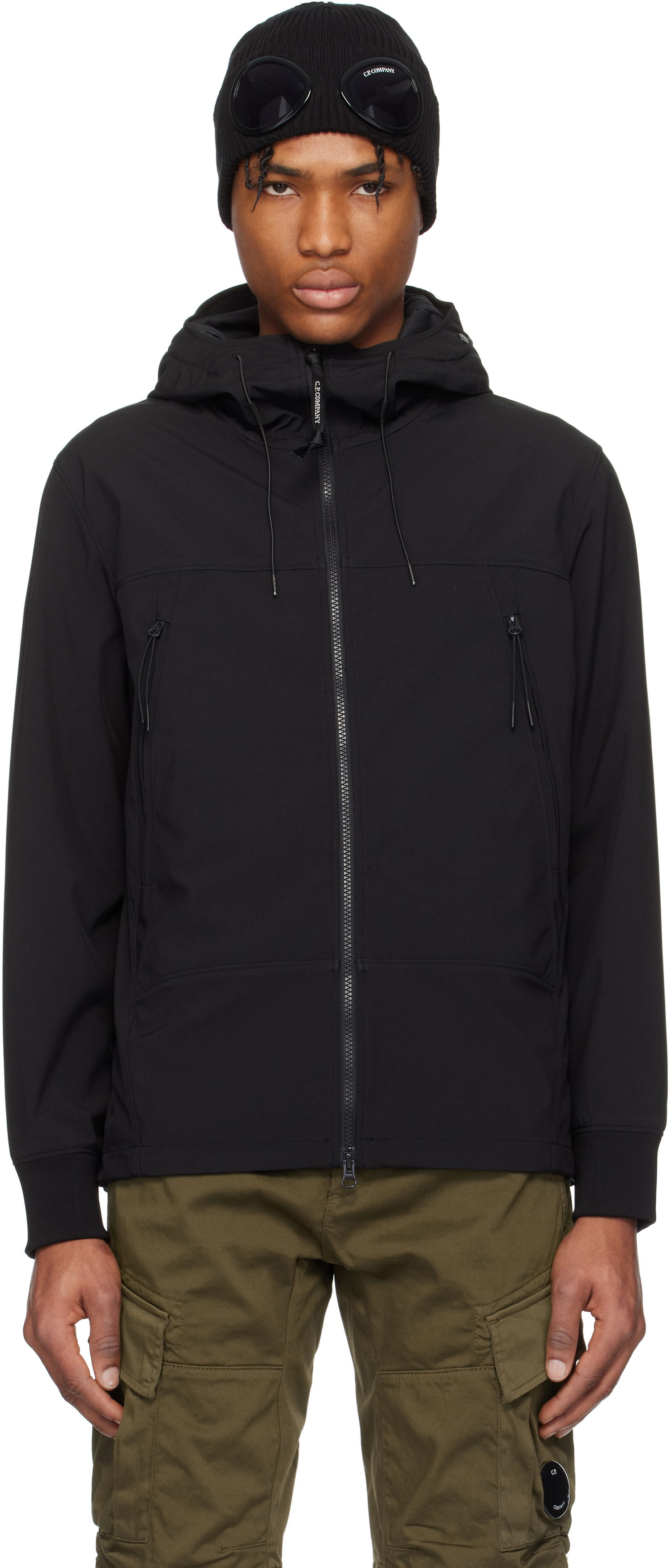 Vindjakke C.P. Company C.P. Company Shell-R Goggle Jacket Sort | 18CMOW001A-005968A, 0